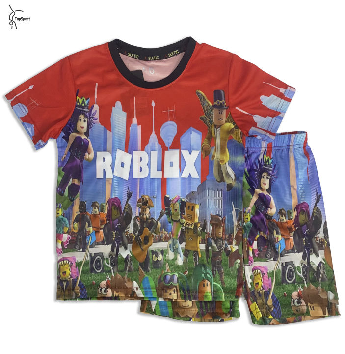 5-9 Years Boy Girl Short Sleeve Roblox Printed T-shirt Tops