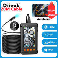 Oiiwak 14มิลลิเมตร5MP endoscope กันน้ำที่มีหน้าจอ HD 4.3 "IPS และ20เมตรกึ่งแข็งงู endoscope