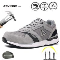 COD SDFSDTFGER PEAK safety shoes men women trendy work boots lightweight low cut steel toe cap LR72218 size 35 - 45