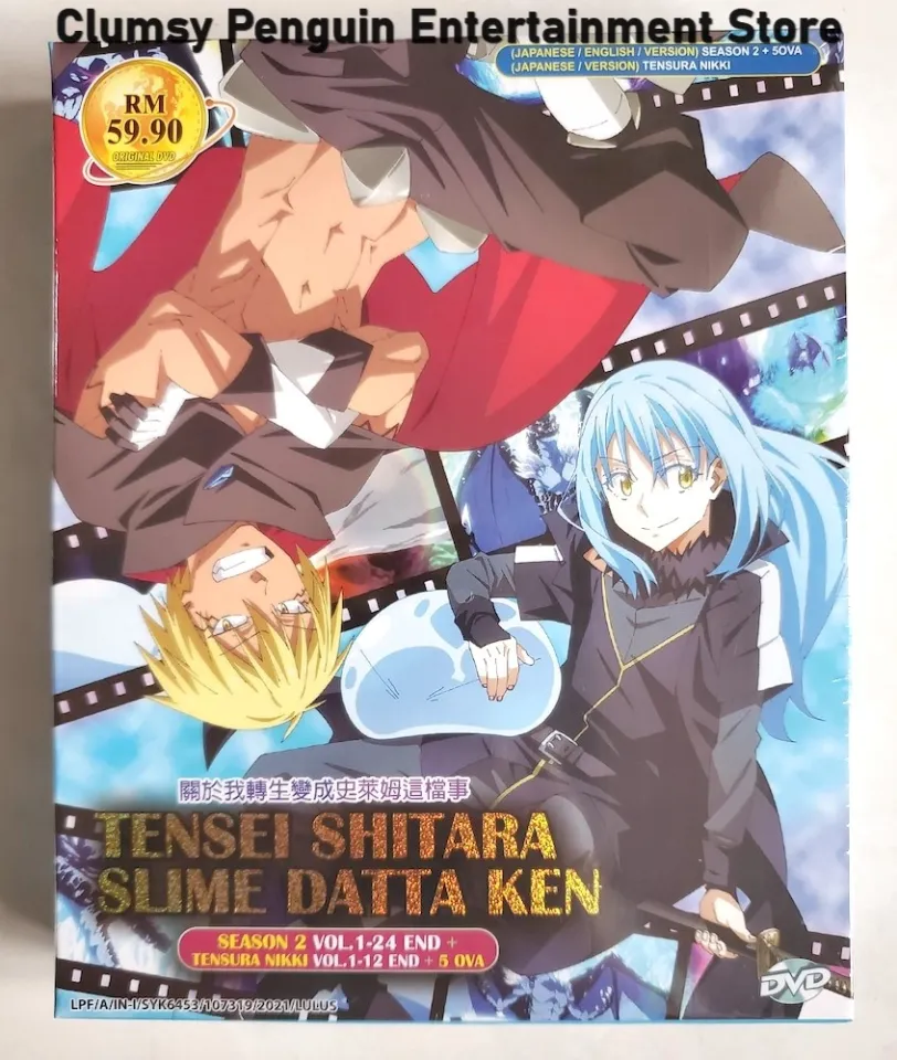 DVD Anime That Time I Got Reincarnated As A Slime Season 1+2 +