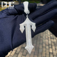 CUC New Initials Letter T Pendant Necklace For Men Women Icy Zircon HipHop Chain Rock Jewelry Gift