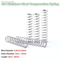 10Pcs 304 Stainless Steel Compression Spring Return Spring Steel Wire Diameter 0.5mm 0.6mm Outside Diameter 3 12mm