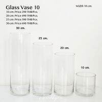 [Glass Vase10]แจกันแก้วคริสตัลทรงกระบอก รหัส 10