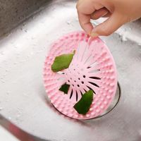 ✐✽ 1pcs Random Color Hair Stopper Shower Floor Drain Mat Hair Catcher Drain Covers Sink Strainer Filter For Bathroom Kitchen Sink 3