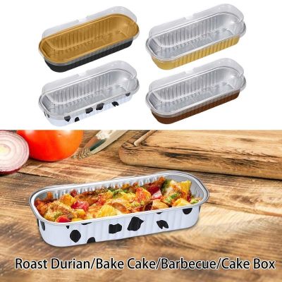 Mini Baking Pan Rectangular Cake Bread Loaf Pan 20pcs Aluminum Foil Tins With Lids Non-Stick Baking Tray For Brownie Cheese Cake