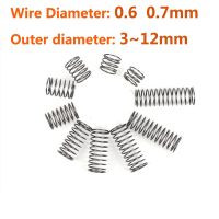 304 Stainless Steel Wire Diameter 0.6mm 0.7mm Small Compression Spring Buffer Return Short Spring Release Pressure Spring Y-type