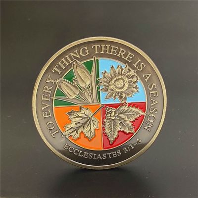 【CC】๑☞✣  The Meaning of Collection Badge Four Commemorative Coins To Every Thing There Is A Ecclesiastes 3:1-4