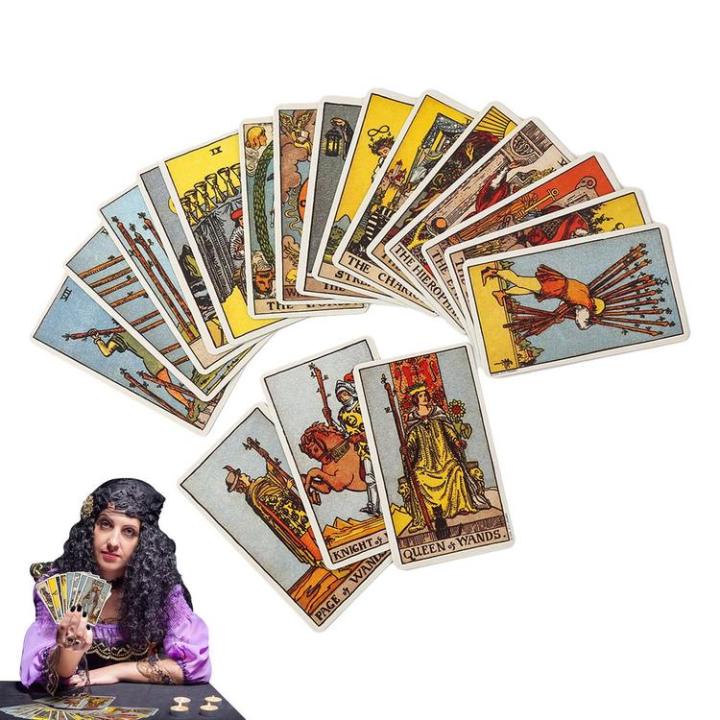 english-version-smith-waite-tarot-card-oracle-cards-divination-table-board-game-tarot-deck-for-beginner-fortune-fate-telling-boosted