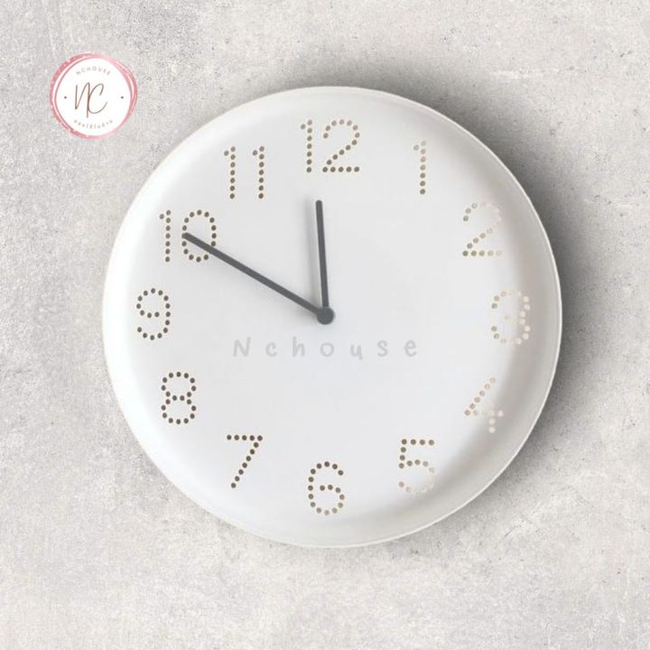 นาฬิกาแขวนผนัง-นาฬิกา-นาฬิกาสีขาว-นาฬิกาติดผนัง-นาฬิกาผนัง-ทรงกลม