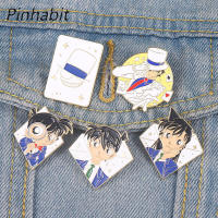 Pinhabit ญี่ปุ่นอะนิเมะ "นักสืบโคนัน" เข็มกลัดปกกระเป๋าเป้สะพายหลังป้ายของขวัญคอลเลกชันสำหรับเพื่อนเสื้อผ้าอุปกรณ์เสริม