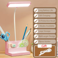 Storage Pen Holder Type LED Table Lamp with Eye Protection Stepless Dimming Desk Lamp Study Children Smart LED Bedside Lamp