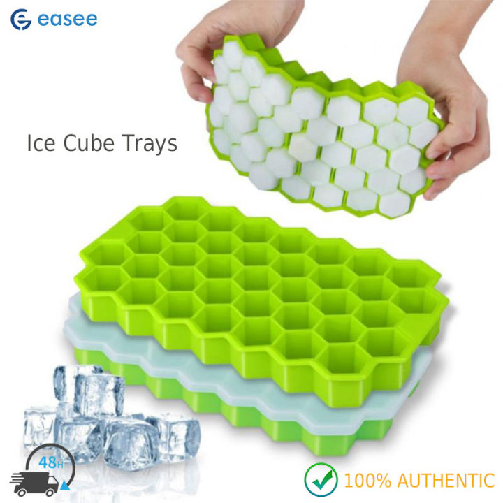 Bpafree Silicone Honeycomb Ice Cube Trays With Removable Lids By Silikolove, Free Shipping