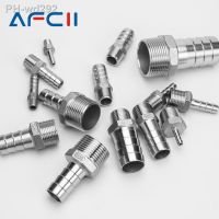 Hose Barb Connector 304 Stainless Steel 1/8 1/4 3/8 1/2 BSP Male Thread Pipe Fitting Barb Hose Pagoda Coupling Tail Connector