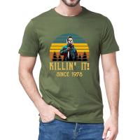 New Fashion Halloween Michael Myers Killin It Since 1978 Print Movie Mens Neck Fathers days Cotton T Shirt Top Tee|T-Shirts|   - AliExpress