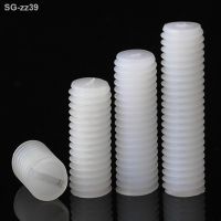 10/50x M3 M4 M5 M6 M8 Metric Thread White Nylon Plastic Insulated Slotted Flat Point End No Head Headless Grub Bolt Set Screw 40