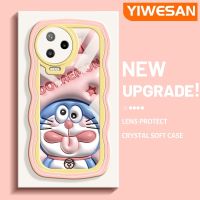 YIWESAN เคสสำหรับ Infinix Note 12 2023 Note 12 Pro ลายการ์ตูนดาวโดราเอมอนสีชมพูขอบคลื่นเคสมือถือกันกระแทกแบบใสนิ่มเคสโปร่งใสลายกล้องถ่ายรูปที่สร้างสรรค์เคสซิลิก้าเจลฝาครอบป้องกัน