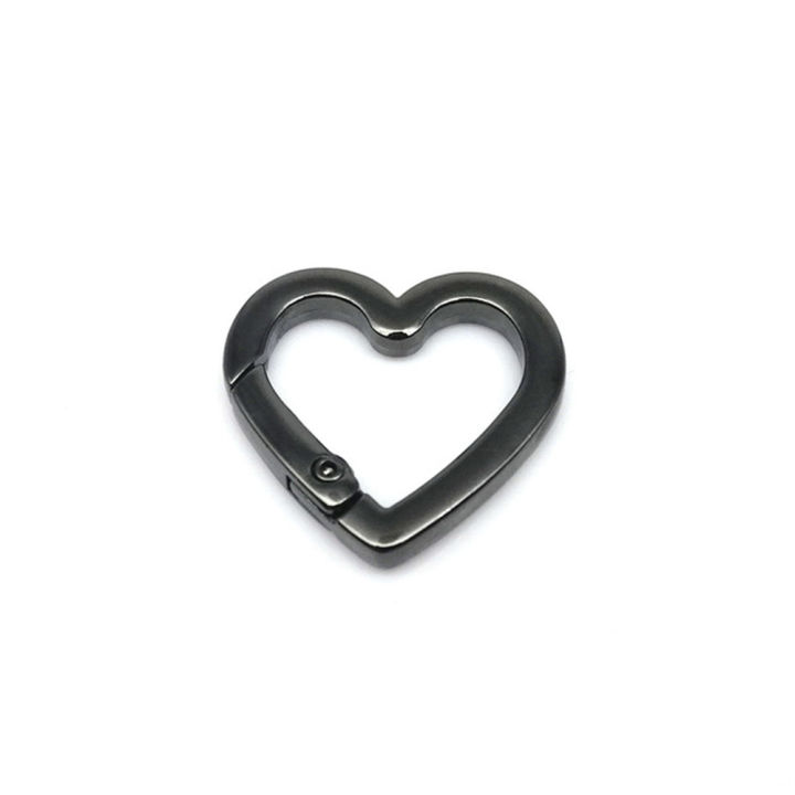 keyring-bag-clip-pendant-handbag-leather-buckle-snap-ring-chain-openable-connect-spring-gate-heart