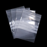 100Pcs Lot Clear Self seal Zipper Bags Transparent Ziplock Packaging Bag Snack Sundry Storage Bag With Writable Design