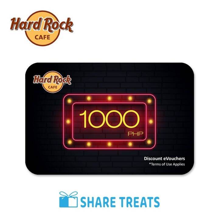 Hard Rock Café P1000 Worth Voucher (SMS eVoucher) | Lazada PH