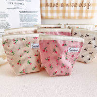 Cosmetic Pouch Organizational Bags Clutch Bag Flower Love Corduroy Makeup Bag Travel Storage Bag Storage Bags