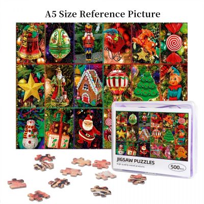 Festive Ornaments Wooden Jigsaw Puzzle 500 Pieces Educational Toy Painting Art Decor Decompression toys 500pcs