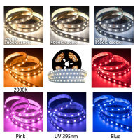 รับประกัน3ปี CRI 90ไฟ LED Strip 24V 12วัตต์เมตร120LEDM กว้าง8Mm สีขาวสีฟ้าสีเหลือง UV สำหรับบ้าน