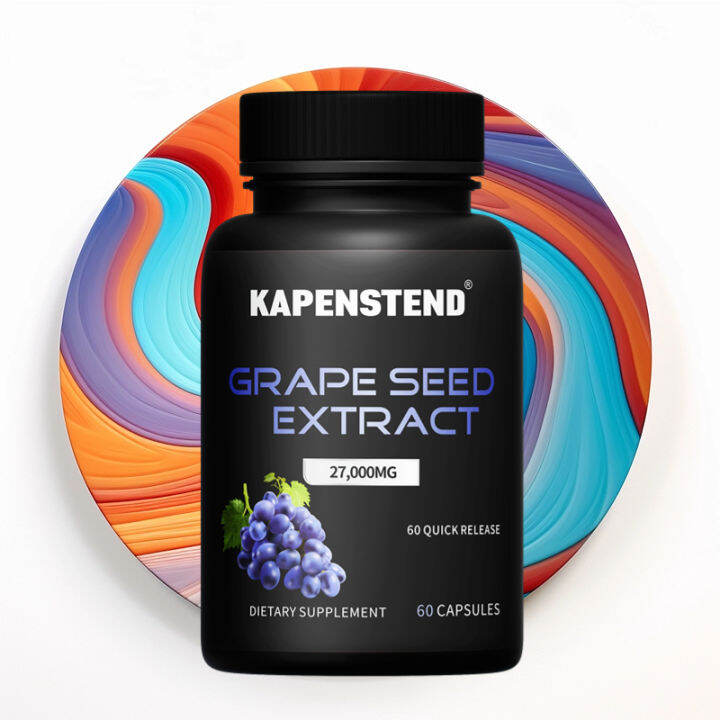 Grape seed extract, antioxidant, vitamin C Promotes skin health and collagen production 60