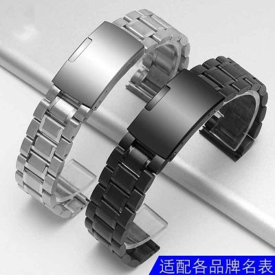 ❀❀ strap mens stainless steel and womens solid double button butterfly buckle is suitable for each flat interface watch bracelet