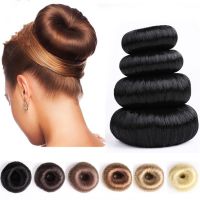 TWINKLE Real Human Hair Straight Messy Bun Scrunchie Chignon Donut Extension Hairpiece