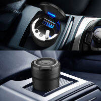 ที่เขี่ยในรถยนต์พร้อมไฟ LED Universal Autmotive Smell Proof Fireproof Portable Auto Ashtray Flame Retardant Holder