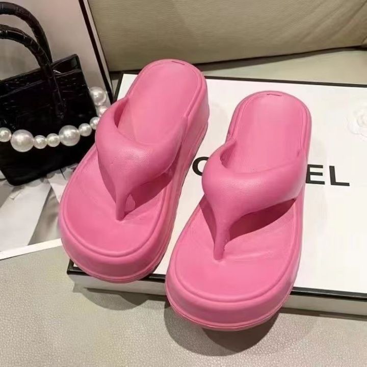 july-high-heeled-thick-soled-flip-flops-womens-summer-outdoor-new-fashion-all-match-indoor-non-slip-soft-bottom-heightening-flip-flops