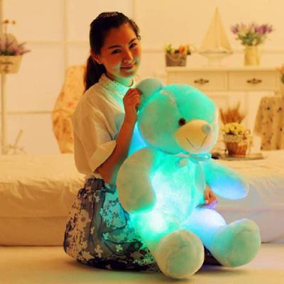 Doll Bow Luminous Bear Tie Bear Plush Toy Super Soft Plush Girl Bear Gift