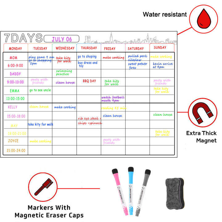 Dry Erase Calendar A3 Dry Erase Weekly Calendar for