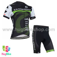 ชุดจักรยานแขนสั้นทีม Cannondale 16 (01) สีเขียวดำ