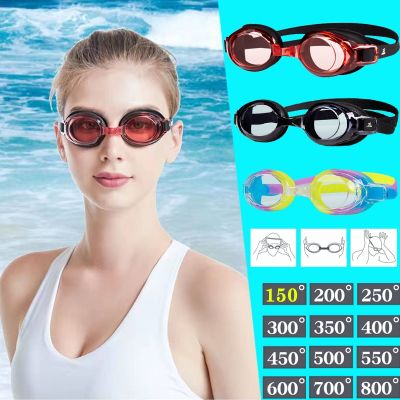 -1.5 -9.0 Myopia Swimming Glasses Prescription Waterproof Anti Fog Swim Eyewear Silicone Diopter Diving Goggles Adults Children