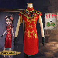 Game Identity V Cosplay Costumes Coordinator Martha Behamfil Cosplay Costume Hunter dance in the snow Skin Red Dresses Chi pao