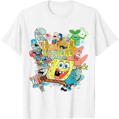 ค่าของเงินเสื้อยืด พิมพ์ลาย Spongebob Squarepants The Gangs 3 มิติ สําหรับเด็กผู้ชาย และผู้หญิง 3 มิติS-3XLS-5XL