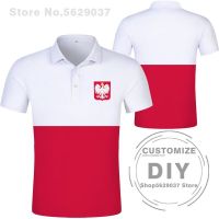 New 2023 Poland Polo Shirt Diy Free Custom Name Number Poland Polo Shirt Flag Pl Republic Poland Country College 3d Clothing fashion T-shirt