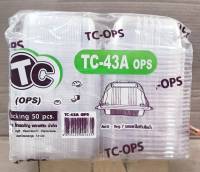 กล่องใส TC - 43A (OPS) ไม่เป็นไอน้ำ แพคละ 50 ใบ ยี่ห้อTC