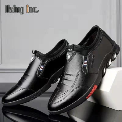 Sale‼️ 🔥 รองเท้าหนังสุภาพบุรุษ รองเท้าหนังแฟชั่น   ผู้ชาย รองเท้าหนังแบบสวม(สีดำ)（สีน้ำตาล）ไซส์ 39-44