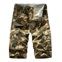 Camouflage Camo Cargo กางเกงขาสั้นผู้ชาย2022ใหม่ Mens Casual กางเกงขาสั้นชายหลวมทำงานกางเกงขาสั้นชายทหารสั้นกางเกง Plus ขนาด29-40