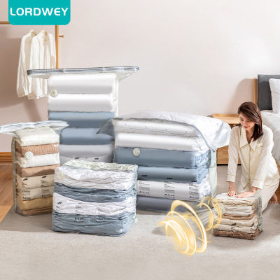 LORDWEY Home Traveling ถุงเก็บสูญญากาศถุงบีบอัด Space Saver กระเป๋าสำหรับเสื้อผ้าผ้าห่มผ้านวมเสื้อกันหนาว Pillows