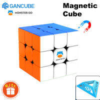 GAN Monster Go Magnetic 3x3 Rubiks Speed Cube Translucent Stickerless Learning Series Puzzle Game Toy for Kids Beginners