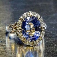 14K Gold Natural Sapphire Ring for Women Men Anillos De Bizuteria Gemstone Birthstone Jewelry Bague Diamant 14K Gold Ring Box