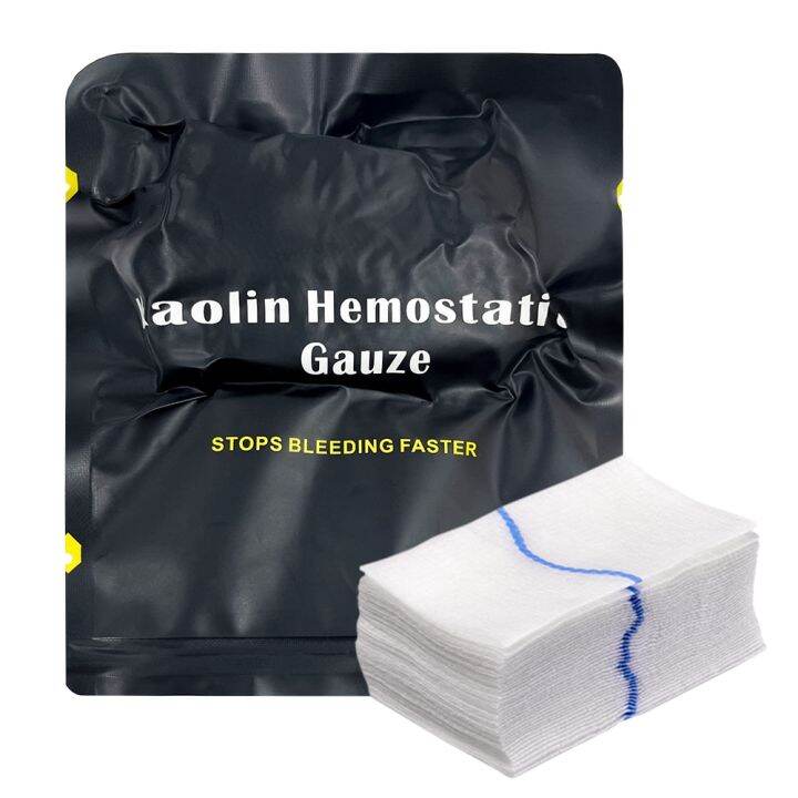Hemostatic Kaolin Gauze Combat Emergency Trauma ZFold Soluble For Ifak
