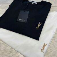 ✳ [Label Tag] Original YSL1 เสื้อยืดแขนสั้น ปักลายป้ายแท็กหน้าอก สไตล์ยุโรปและอเมริกา คุณภาพสูง สําหรับผู้ชาย และผู้หญิง