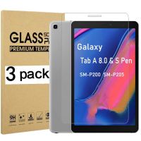 ( 3 Packs ) Tempered Glass For Samsung Galaxy Tab A 8.0 &amp; S Pen 2019 SM-P200 SM-P205 P200 P205 P207 Tablet Screen Protector Film