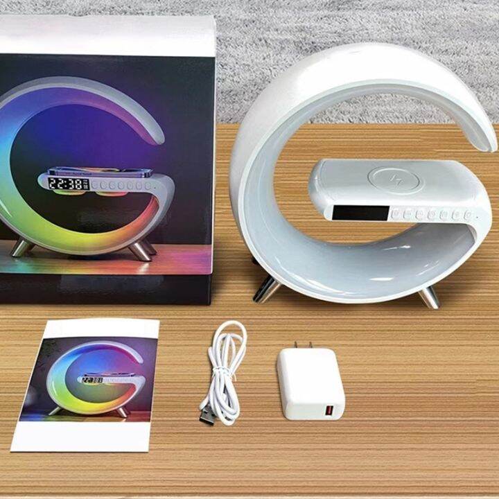 smart-bluetooth-speaker-projection-lamp-wireless-charging-music-sunrise-wake-up-pickup-atmosphere-night-light