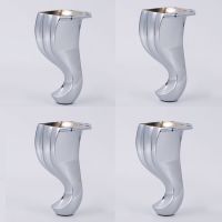 New 4PCS European Zinc Alloy Snake-Shaped Furniture Legs Cupboard TV Cabinet Chairs Sofa Table Feet Support Brackets Chromed Furniture Protectors Repl