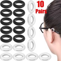 20pcs Transparent Silicone Anti-slip Eyeglass Ear Hooks Round Retainer Holder Elastic Glasses Ear Hook EyeGlasses Accessories Eyewear case